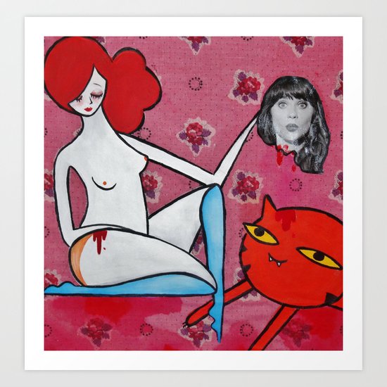 zooey deschanel death threat Art Print