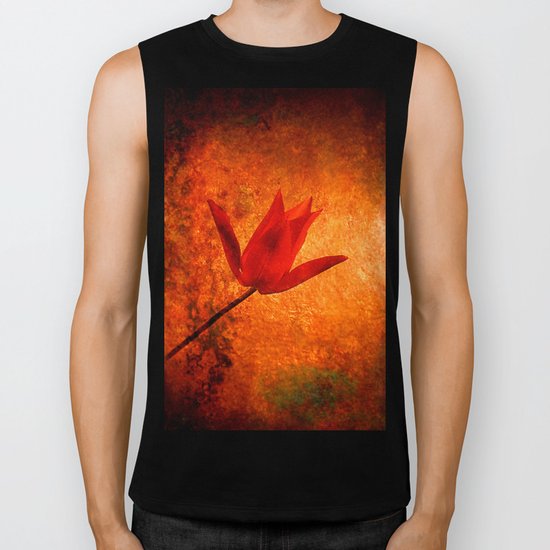 Little Red Tulip Biker Tank