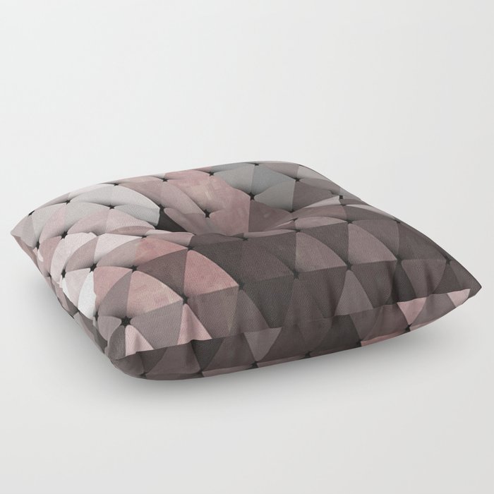 Triangles Putty Mauve Floor Pillow