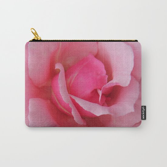 Soft Pink Rose Carry-All Pouch