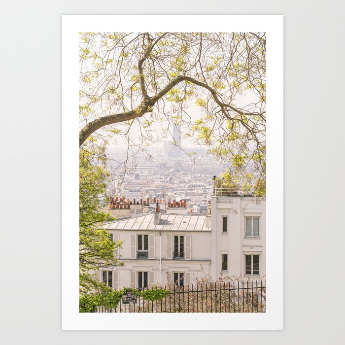 Paris city from Montmartre Art Print