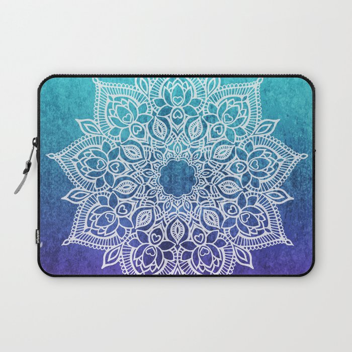 The infinite lotus mandala - blues Laptop Sleeve