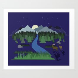 Paper River Art Print