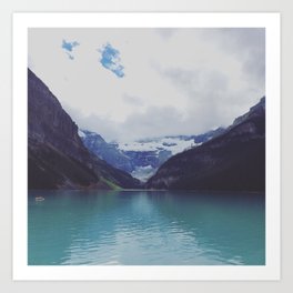 The Lake's Not Fake Art Print | Outdoors, Adventure, Water, Glacier, Hiking, Blue, Nature, Camping, Color, Photo 
