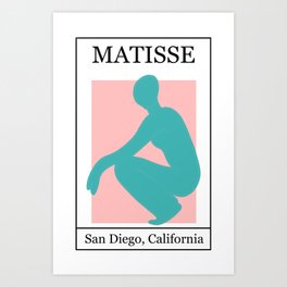 90s inspired Model Matisse  Art Print | Art, Exhibition, Boho, Modern, Mid Century, French, Bauhaus, Digital, Graphicdesign, Model 