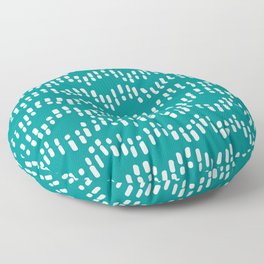 Footsteps in the Sand // Teal Floor Pillow