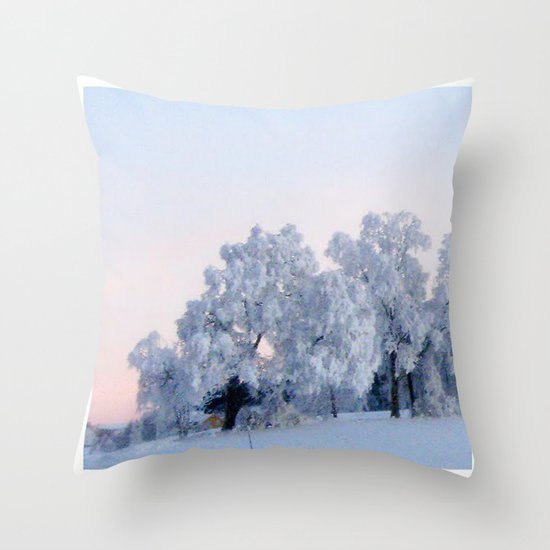 A cold day in Paradise Throw Pillow