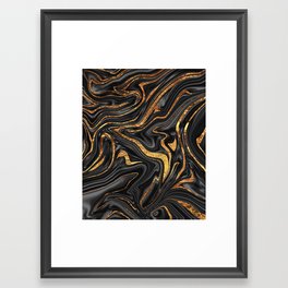Black Copper Marble #1 #decor #art #society6 Framed Art Print | Color, Elegant, Dark Night, Texture, Wavy, Home Decor, Liquified Art, Faux Foil, Marble, Collage 