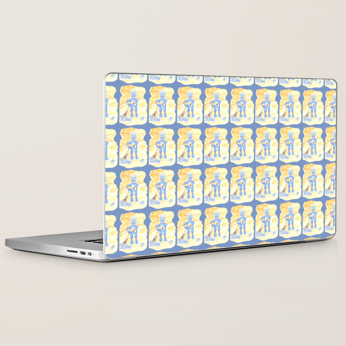 Blue Robot Laptop Ipad Skin By Icraftcafe Society6