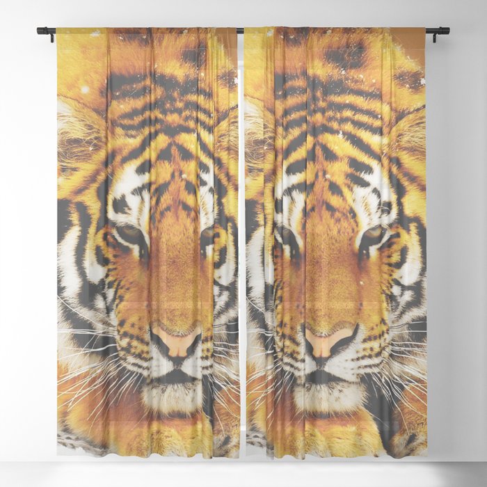 Siberian Tiger Sheer Curtain