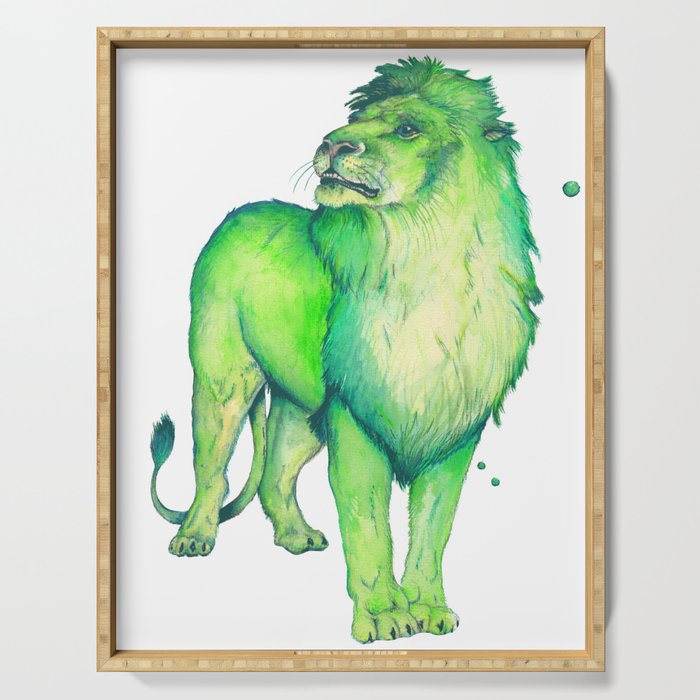 Green Lion Serving Tray