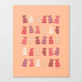 I Love You So - Gummy Bears on Peach Fuzz Canvas Print