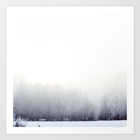 Foggy winter day Art Print