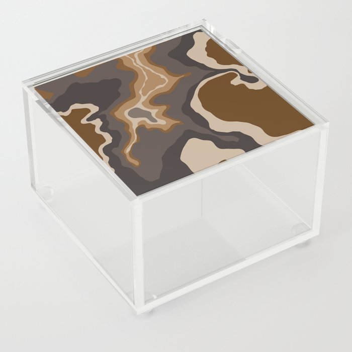 Moody Brown Swirl Acrylic Box