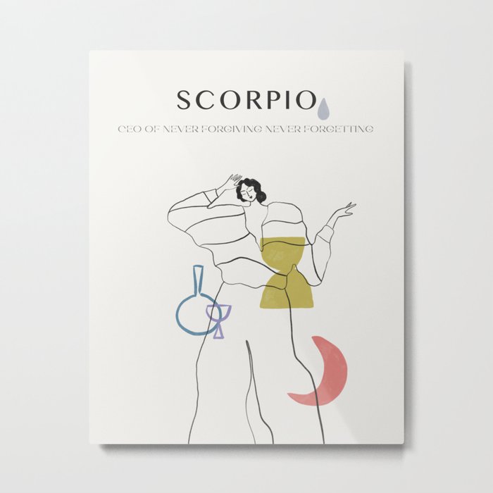 Scorpio Zodiac Sign Design Metal Print