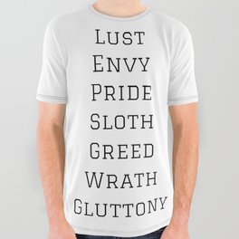 The Seven Deadly Sins All Over Graphic Tee