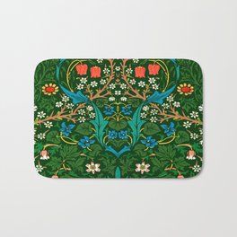 W Morris Blackthorn Floral Pattern Bath Mat | Graphicdesign, Daisies, Blackthorne, Artnouveau, Antique, Floral, Digital, Classic, Flower, Pattern 