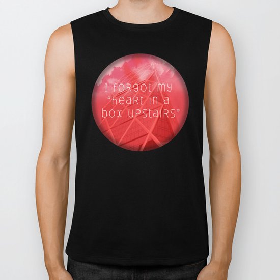 heart in a box upstairs Biker Tank