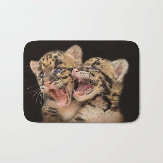 CLOUDED LEOPARD CUBS LOVE Bath Mat