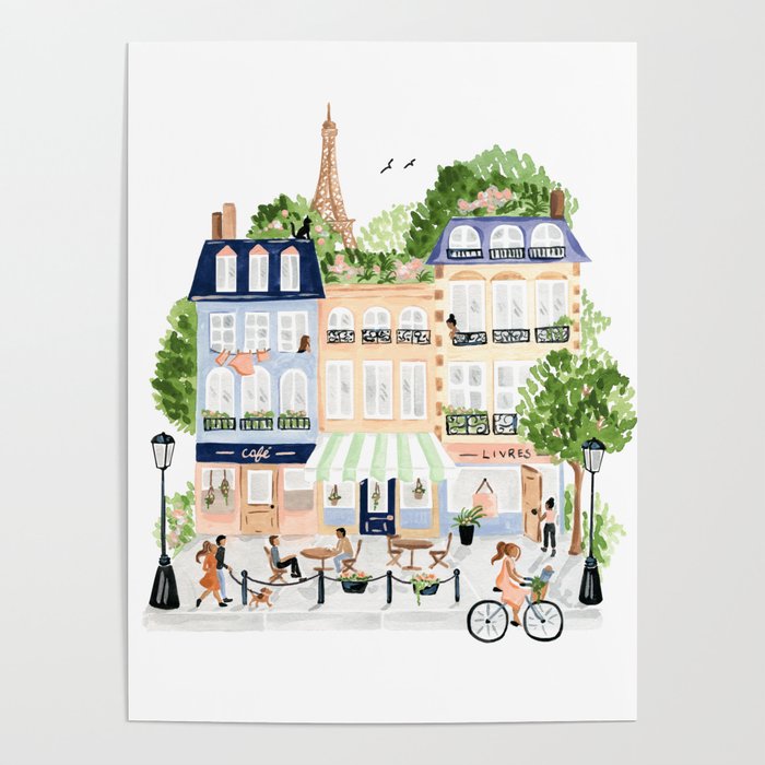 Parisian Buildings Poster