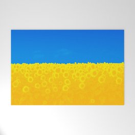 Ukraine Sunflower Welcome Mat | Bright, Stand, Ukraine, View, Save, Sunflower, Sky, Wish, Love, Peace 