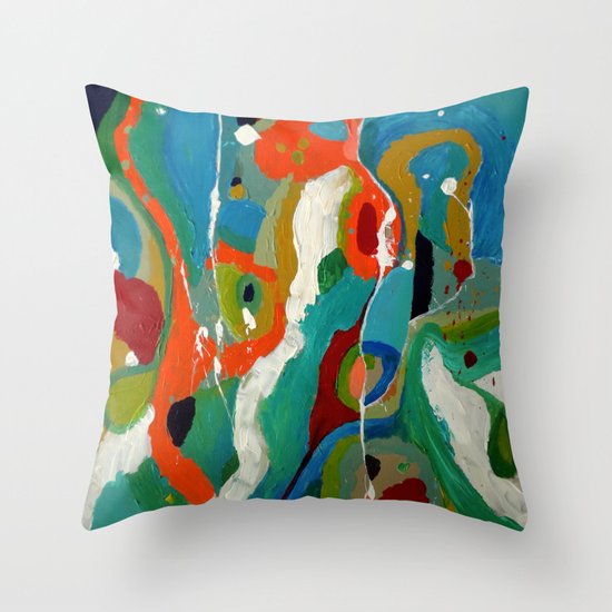 la folie des voisins Throw Pillow