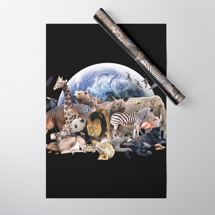 Earth Animal Animals Group Scene Wrapping Paper