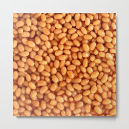 Baked beans pattern Metal Print | Silly, Breakfast, Funny, Stink, English, Toots, Stinky, Farting, Bean, Photo 