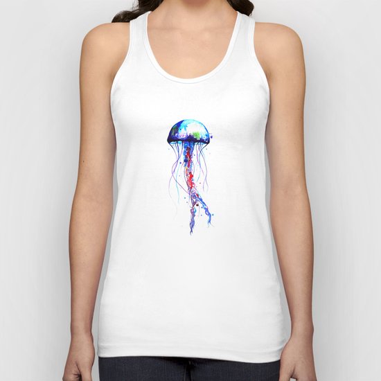 Jellyfish blue Unisex Tank Top