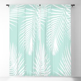 Mint Tropical Pattern Blackout Curtain