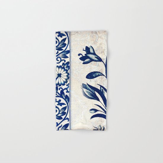Blue Oriental Vintage Tile 03 Hand & Bath Towel
