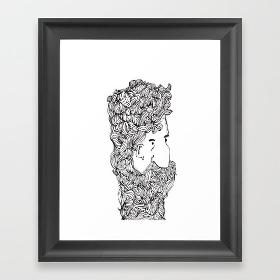 Bearded Man Framed Art Print