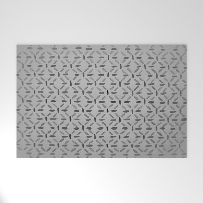 grey line pattern Welcome Mat