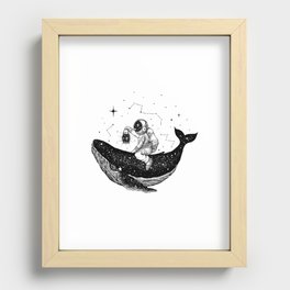 Space whale Recessed Framed Print