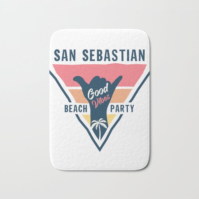 San Sebastian beach party Bath Mat
