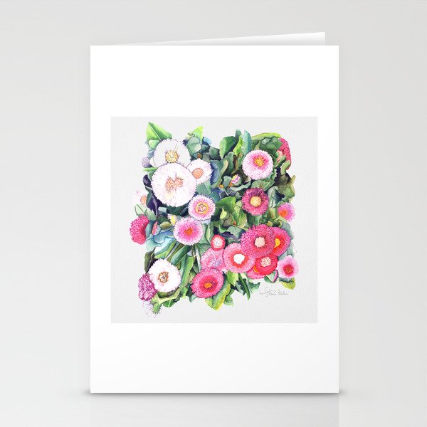 prettypink flowers Stationery Cards