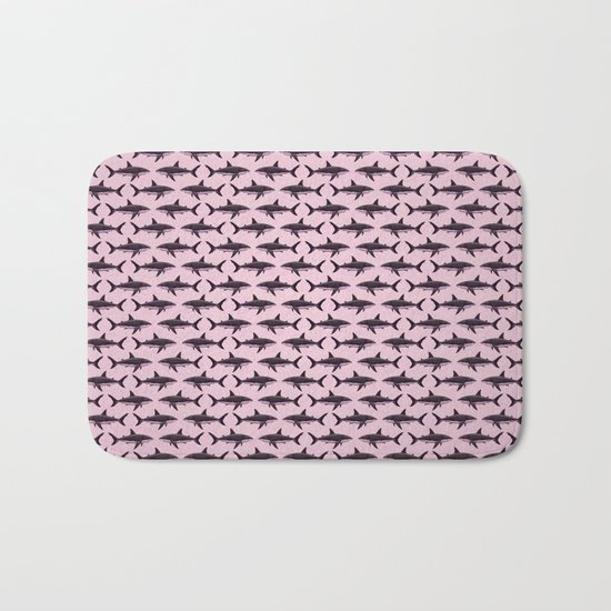 Pattern: Rose-Colored Sharkies Bath Mat