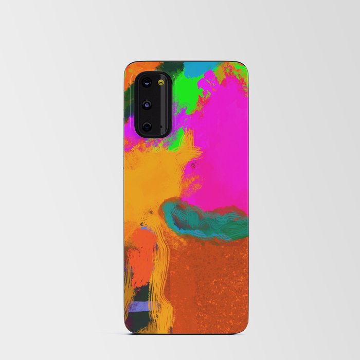 Muted Abstract Modern Clouds Pink Android Card Case