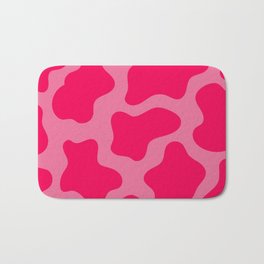 Cute Pink Cow Print Bath Mat