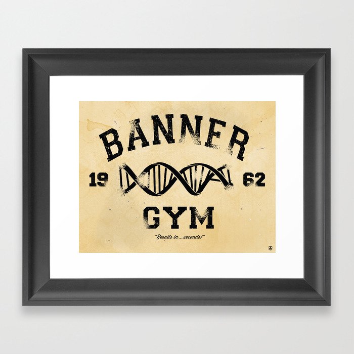 Banner Gym Framed Art Print