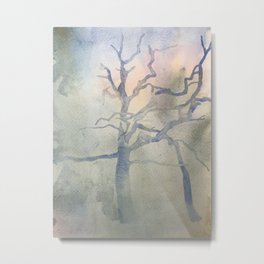 The Lightening Tree, Strawberry Hill Pond Metal Print | Strawberryhill, Forest, Watercolor, Tree, Eppingforest, Trees, Bluetree, Lightening, Lighteningtree, Painting 
