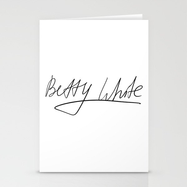 Betty White Sign Stationery Cards