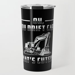 Excavator Drift Cars Cute Dig Construction Worker Travel Mug
