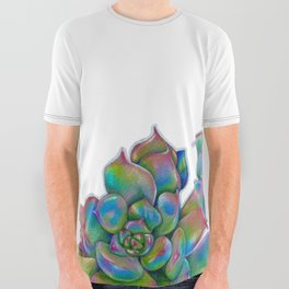 Rainbow Succulent No. 04 All Over Graphic Tee