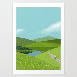 Summer Cycling (2016) Art Print