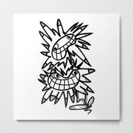 Spiky Flowers Metal Print