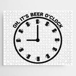 Oh It's Beer O'clock Funny Jigsaw Puzzle