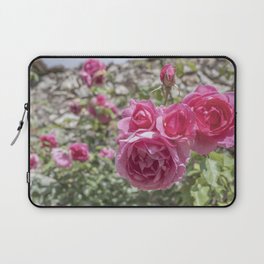 Bright pink roses - floral cheerful nature photography Laptop Sleeve