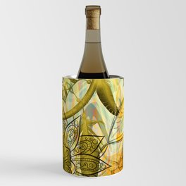 Lotos Flower Dreamcatcher Mandala Fantasy Graphic Design Wine Chiller