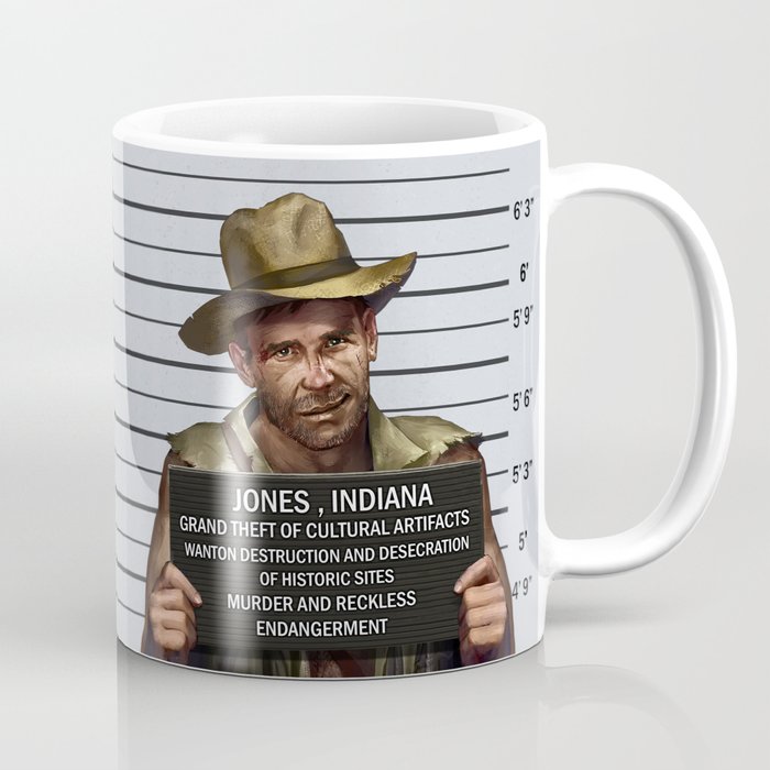 Indiana Jones Mugshot Coffee Mug